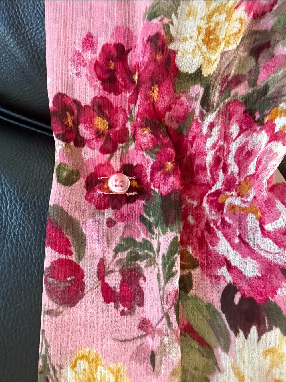 KUT from the Kloth Jasmine Chiffon Button mi-Up Blouse Size S (2-4) - Picture 12 of 13